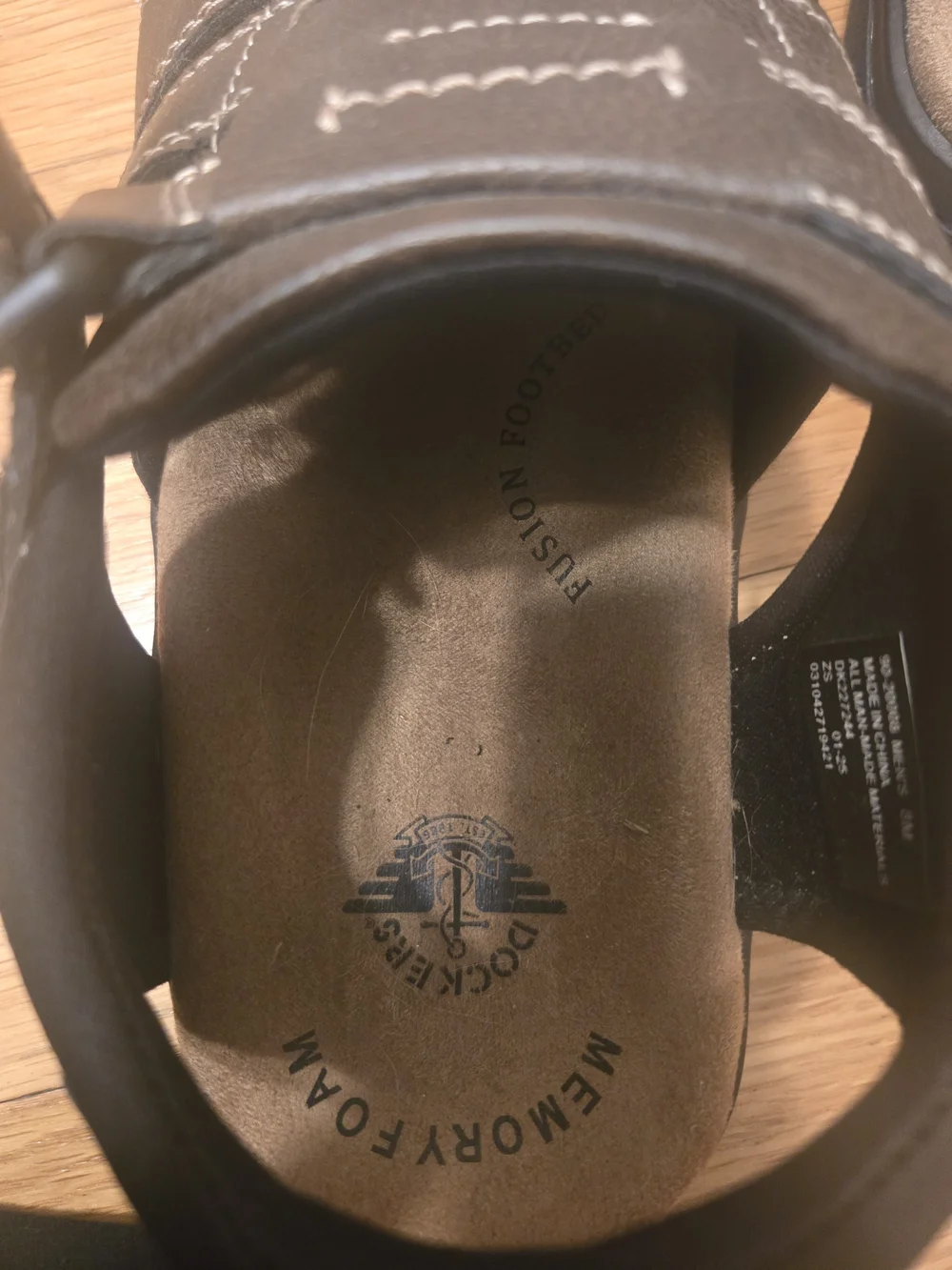 Dockers Men's Dark Brown Fisherman Sandals with Contrast Stitching